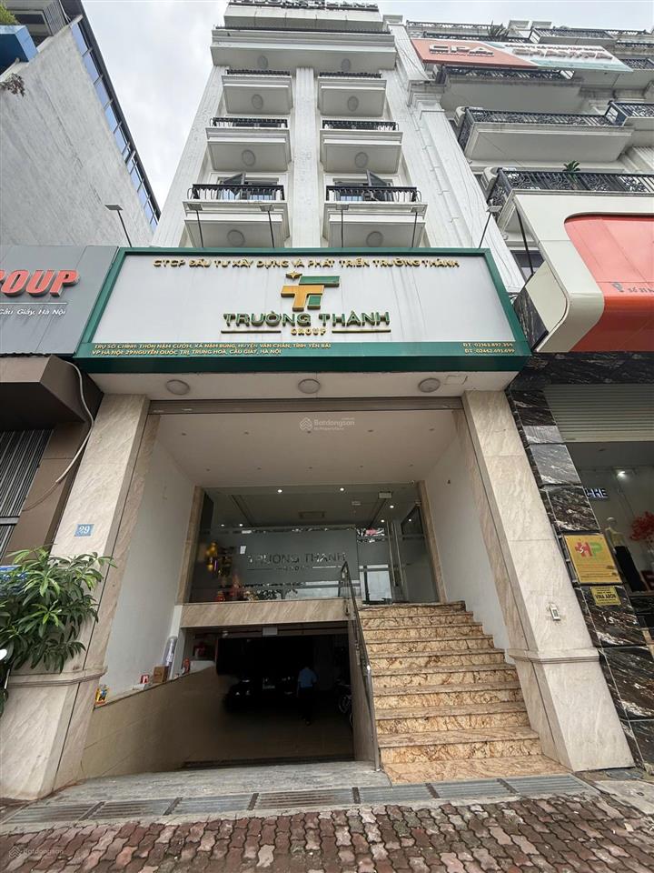 Cho thuê tòa nhà vp mặt phố nguyễn quốc trị  yên hòa  hn 110m2 6 tầng 1 hầm. mt 6.5m. giá 120tr