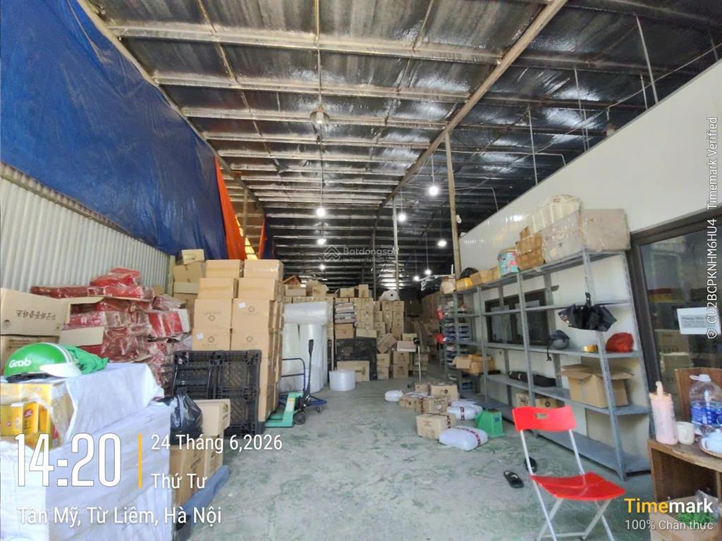 Cho thuê kho tân mỹ  mỹ đình  nam từ liêm 360m2 trần cao 7m, điện 3 pha, cont tận cửa, xuất vat