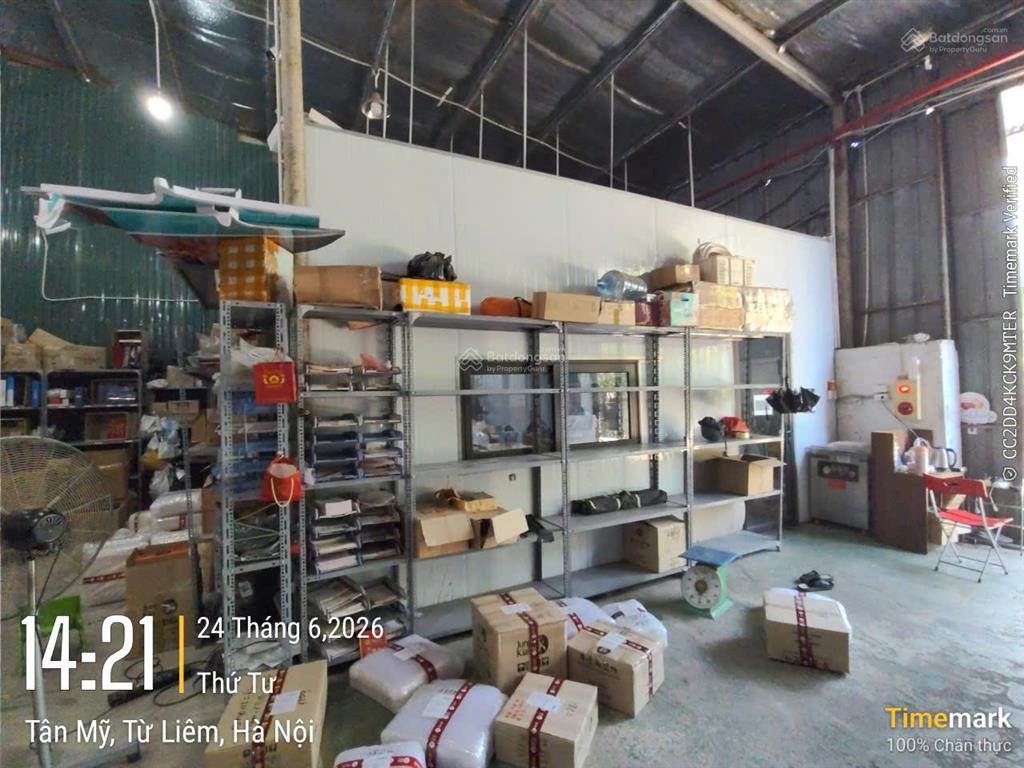 Cho thuê kho tân mỹ  mỹ đình  nam từ liêm 360m2 trần cao 7m, điện 3 pha, cont tận cửa, xuất vat