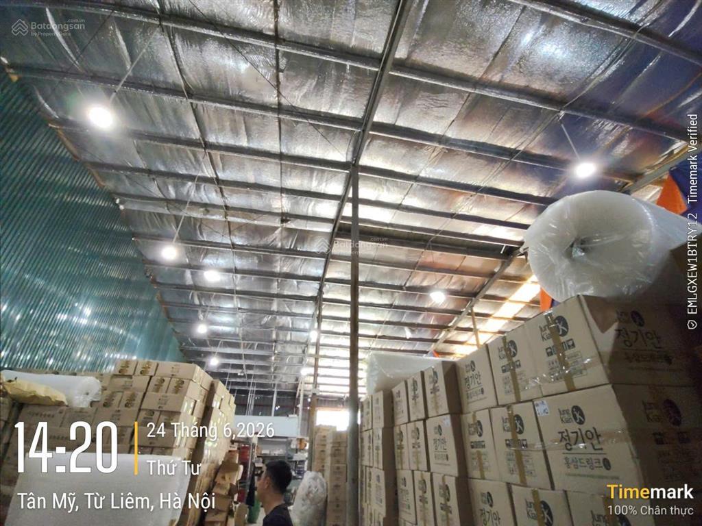 Cho thuê kho tân mỹ  mỹ đình  nam từ liêm 360m2 trần cao 7m, điện 3 pha, cont tận cửa, xuất vat