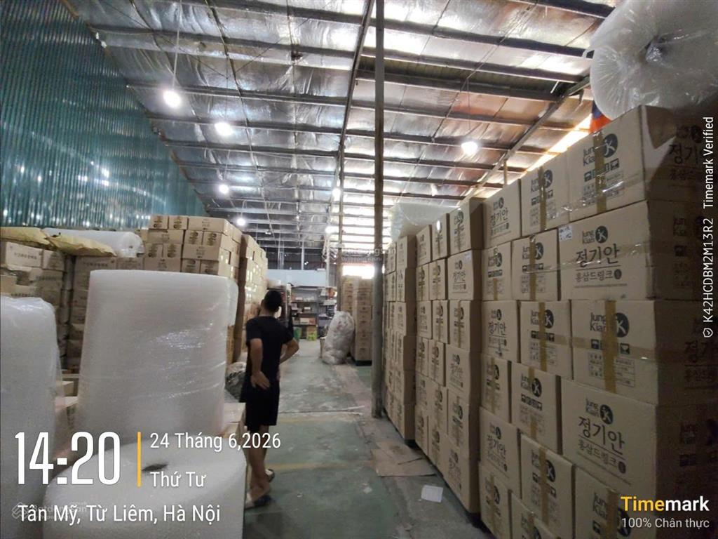 Cho thuê kho tân mỹ  mỹ đình  nam từ liêm 360m2 trần cao 7m, điện 3 pha, cont tận cửa, xuất vat