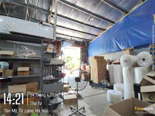 Cho thuê kho tân mỹ  mỹ đình  nam từ liêm 360m2 trần cao 7m, điện 3 pha, cont tận cửa, xuất vat