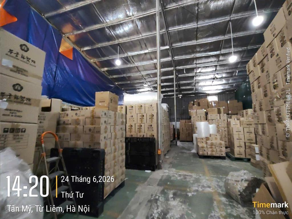 Cho thuê kho tân mỹ  mỹ đình  nam từ liêm 360m2 trần cao 7m, điện 3 pha, cont tận cửa, xuất vat