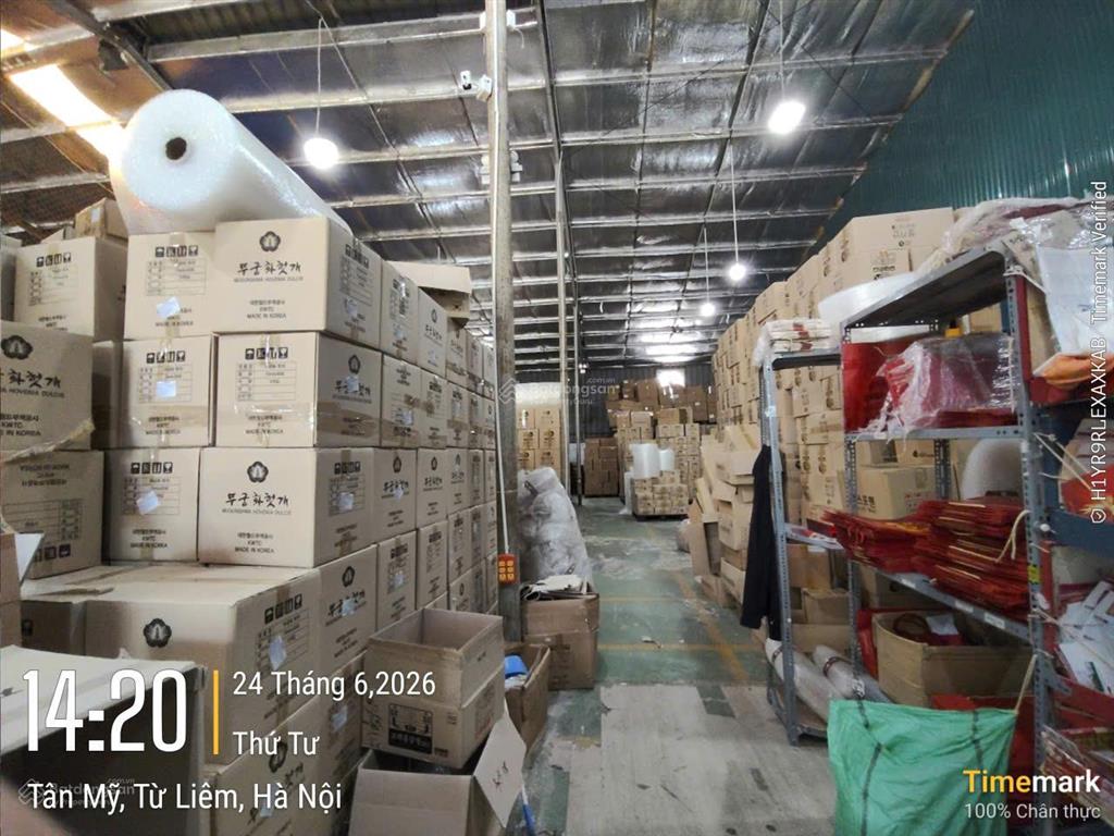 Cho thuê kho tân mỹ  mỹ đình  nam từ liêm 360m2 trần cao 7m, điện 3 pha, cont tận cửa, xuất vat