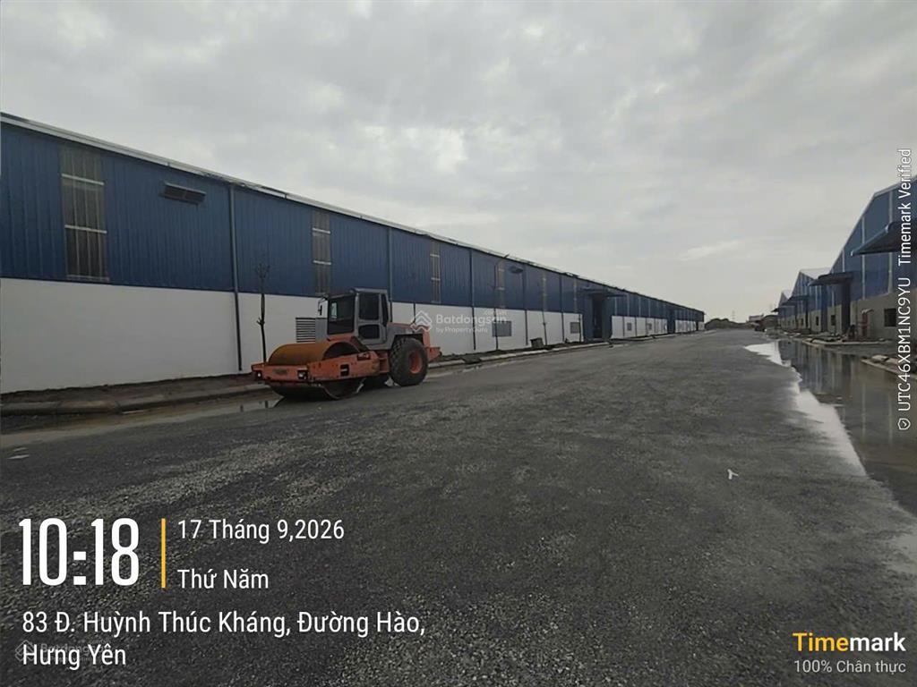 Cho thuê xưởng mới 100% kcn mỹ hào  hưng yên. đa dạng diện tích, đầy đủ pccc, giá 90 nghìn/m2/th