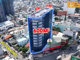 Toà nhà mới 100% mt phạm văn đồng nguyên hồng  15x41m 2 hầm 12 tầng  hđt 1.2 tỷ/th  275 tỷ