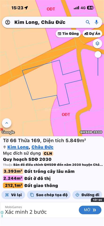 Bán 8000m2 100m2 thổ cư mặt tiền 20m xã kim long tp. hcm giá 12,5 tỷ