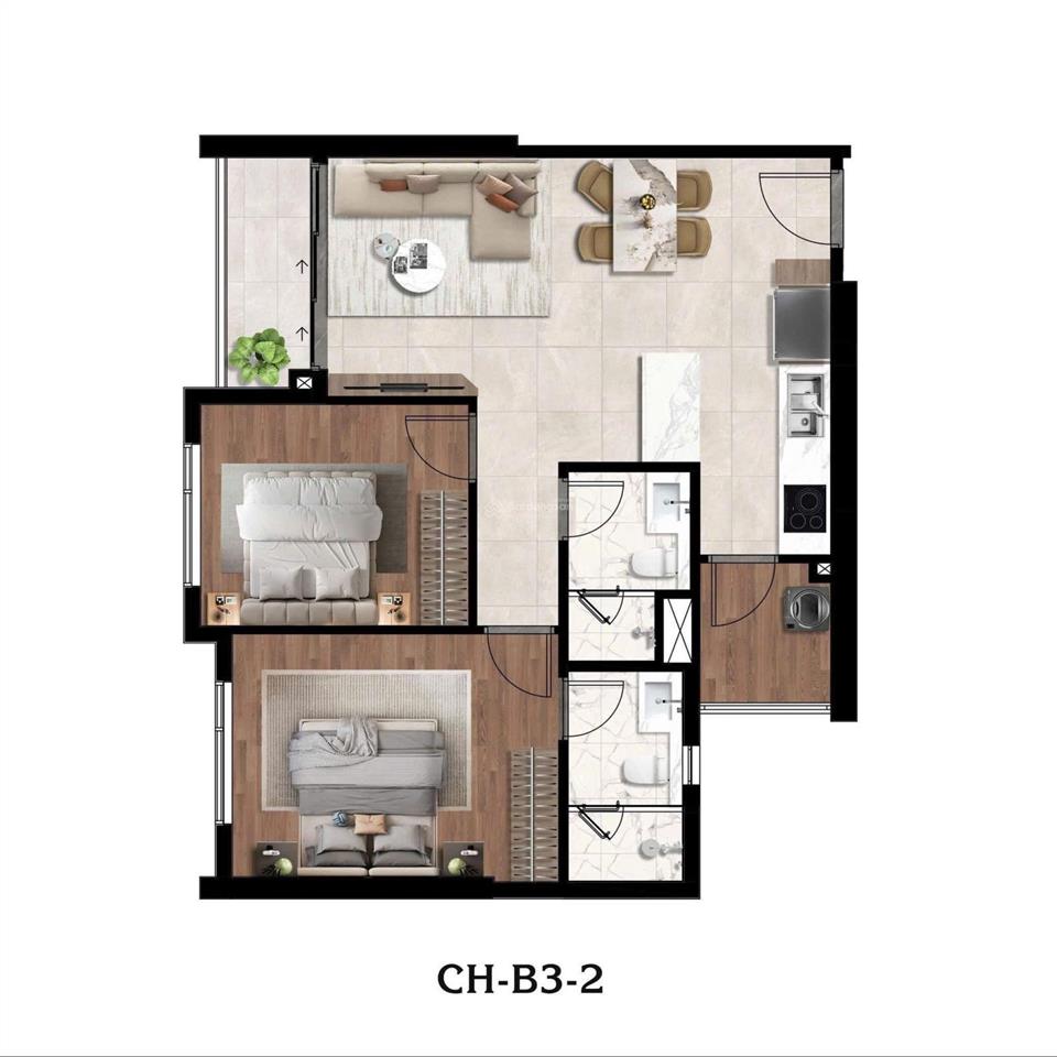 Bán căn 1pn tòa 7 tầng 20 căn số 2 được giảm 3%, chỉ cần thanh toán 8,6%  0901 001 ***