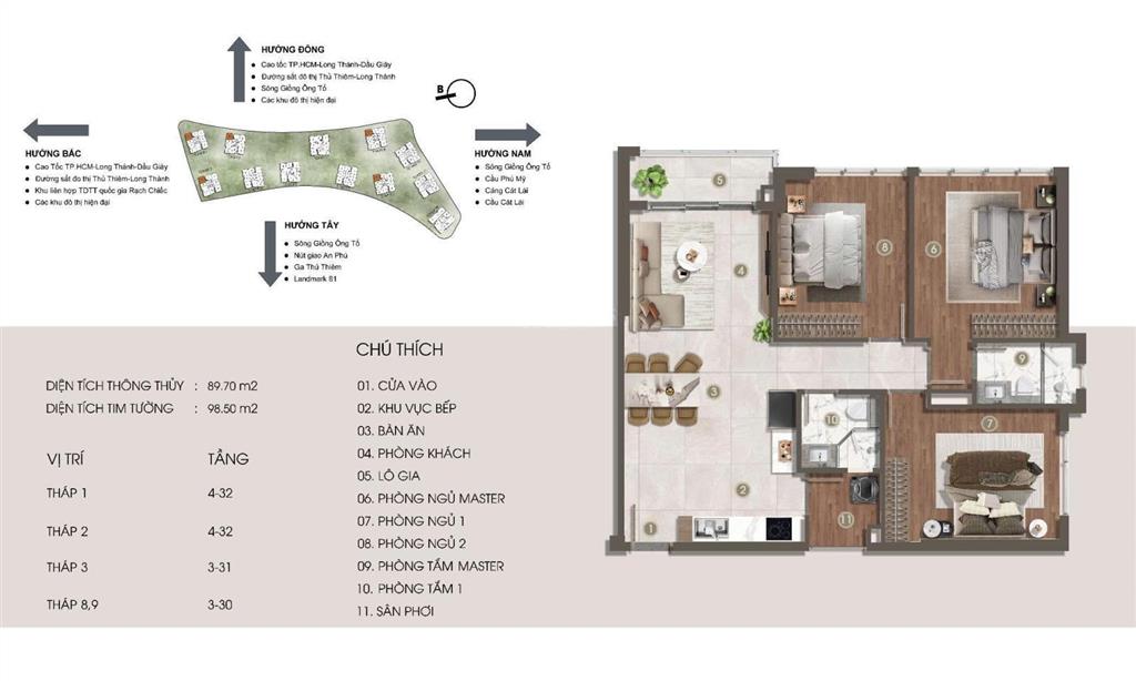 Bán căn 1pn tòa 7 tầng 20 căn số 2 được giảm 3%, chỉ cần thanh toán 8,6%  0901 001 ***