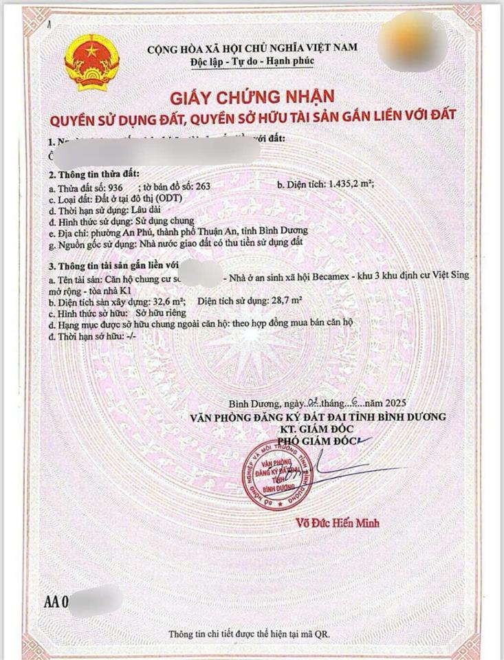 (8646b) khu thang máy. nhà becamex việt sing,vsip 1. diện tích 30 m2, sổ hồng 980 triệu.