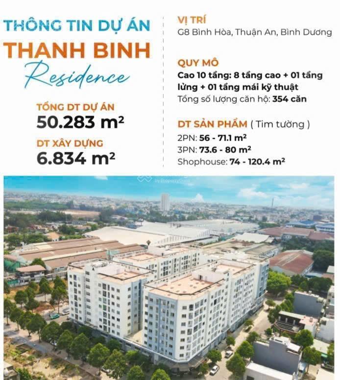(8682) thanh bình residence, 56,2 m², sổ hồng 1,620 tỷ (2pn, 2 wc)