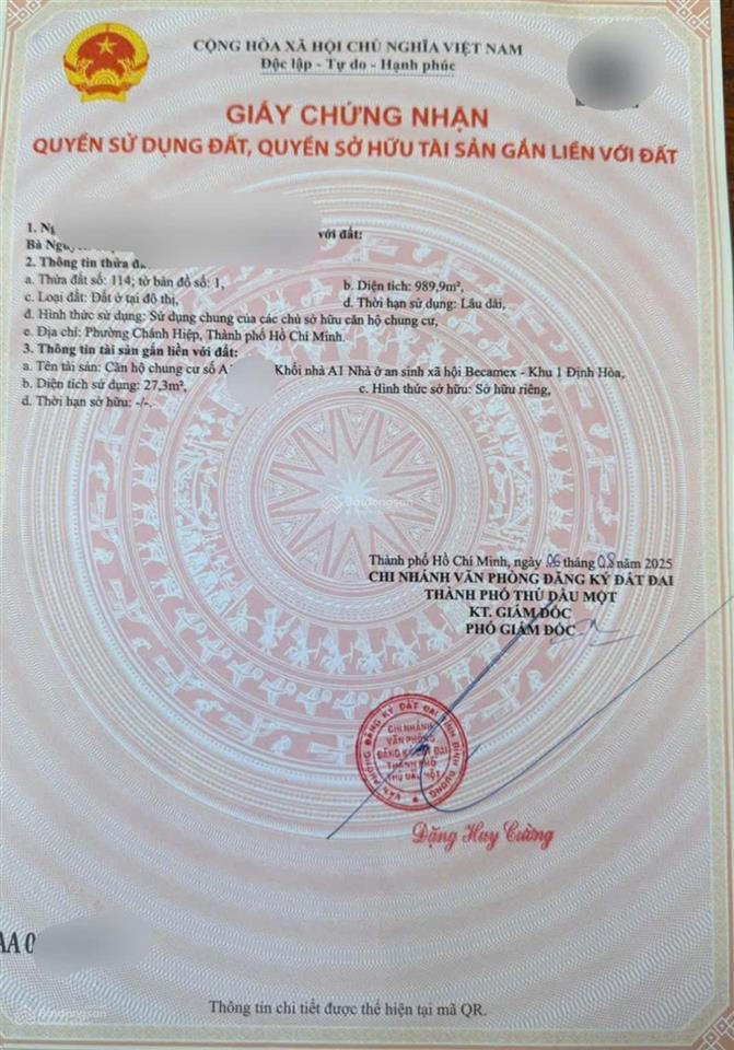 Căn hộ becamex định hòa, lầu 1 sổ hồng 500 triệu (100% tiền) cho thuê được 3 triệu/tháng