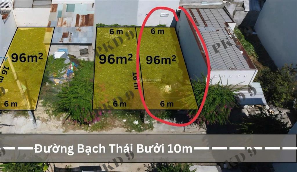 Lô đất đường bạch thái bưởi, khu tđc hòn rớ 1, phường phước đồng nam nha trang ( ngang 6m )