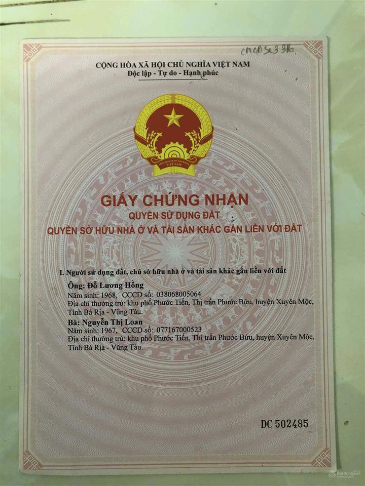 Bán đất nền trung tâm đẹp tại trần phú,xã hồ tràm, hồ chí minh, giá 6,09 tỷ, diện tích 593,2 m2
