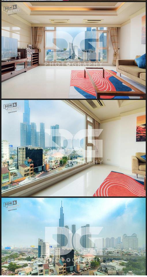 Cho thuê căn 3pn, 2wc, tầng 8, đầy đủ nội thất, view lanmark 81 tầng, đang trống sẵn