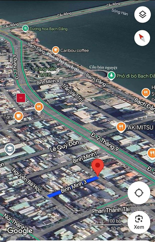 Bán lô đất đường binh minh 3, gần bờ sông hàn, đà nẵng