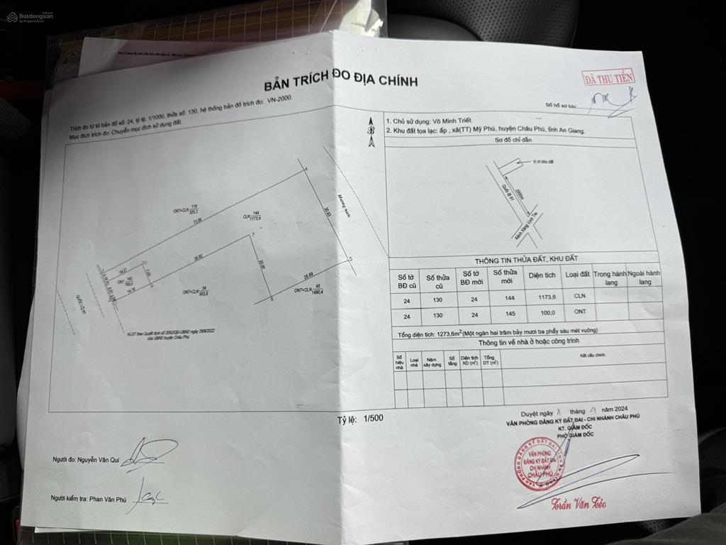 Chính chủ bán đất mặt tiền quốc lộ 91 mỹ phú, châu phú, an giang, shr