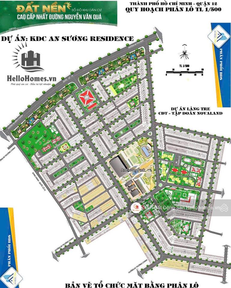 Đất ngay chợ đêm an sương quận 12  5x20m  đường nhựa 20m  xây hầm 5 tầng  10tỷ650
