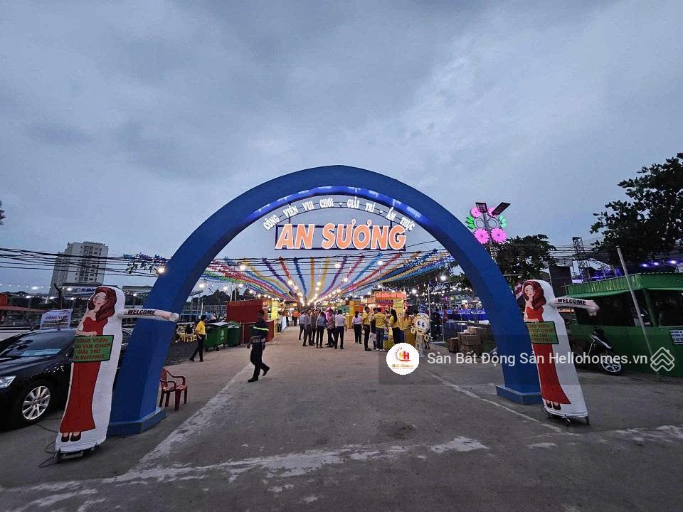 Đất ngay chợ đêm an sương quận 12  5x20m  đường nhựa 20m  xây hầm 5 tầng  10tỷ650