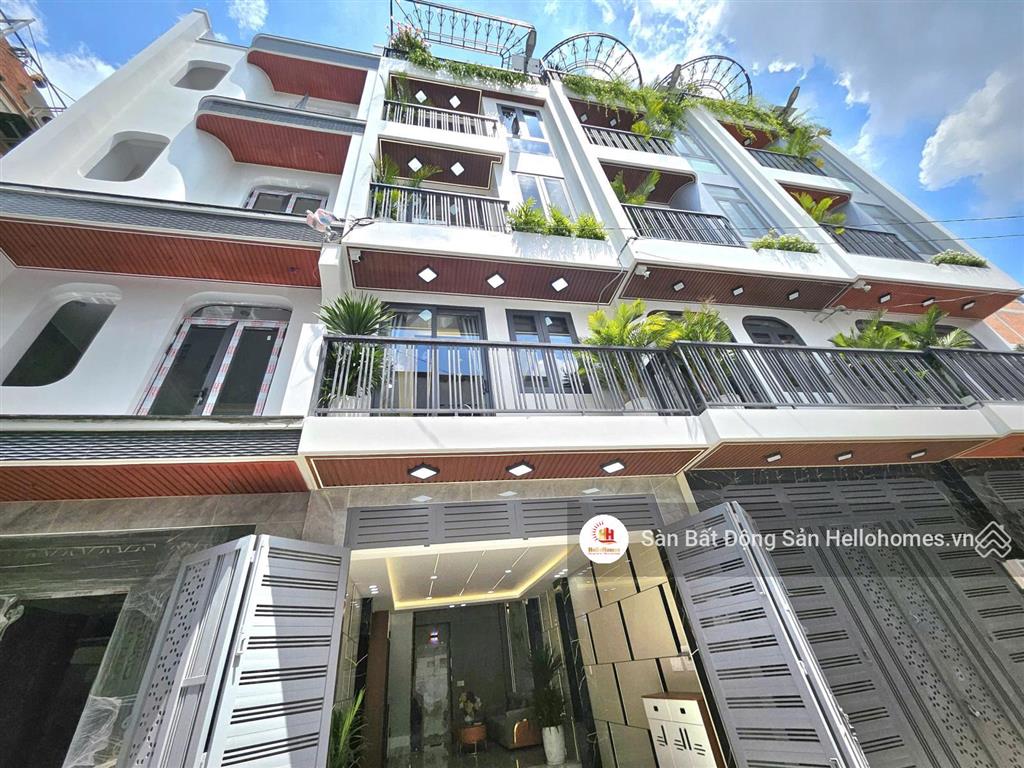 Nhà 5 tầng khu đồng bộ full nội thất  hẻm xe hơi tân thới nhất 05, quận 12, 4x13m, giá 7,3 tỷ