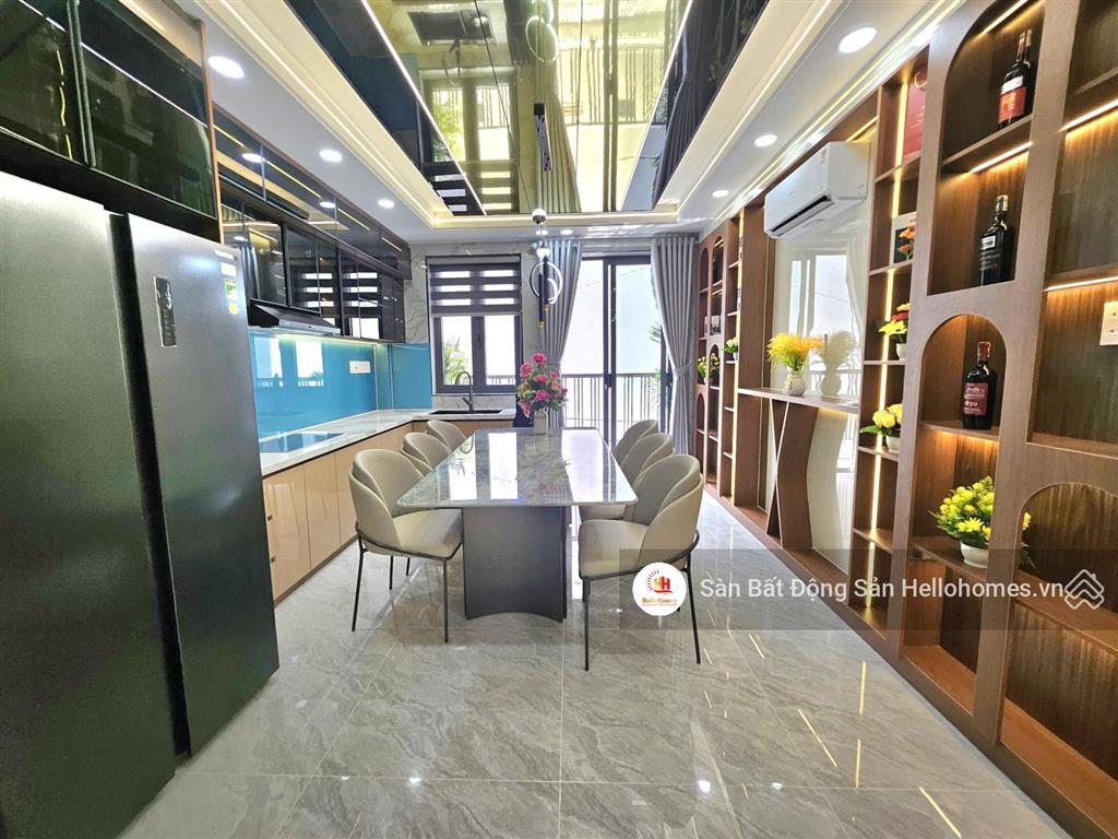 Nhà 5 tầng khu đồng bộ full nội thất  hẻm xe hơi tân thới nhất 05, quận 12, 4x13m, giá 7,3 tỷ