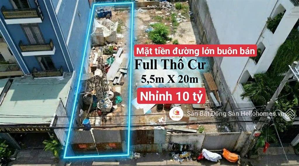 Bán đất mặt tiền  sổ riêng quận 12  5,5x30m, giá nhỉnh 10 tỷ  buôn bán tốt
