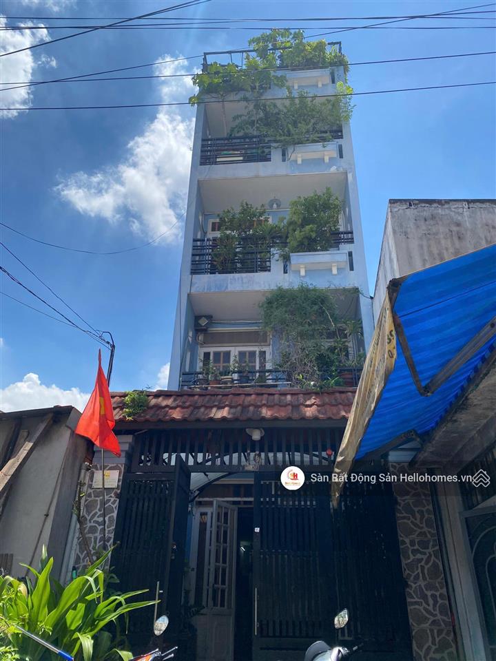 Bán nhà trường chinh quận 12  sổ riêng 4x25m  đúc 04 tầng  hẻm ô tô  giá 6,8 tỷ