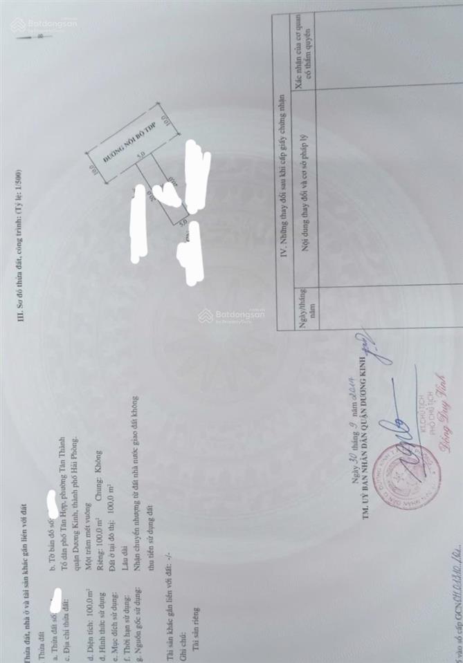 Bán đất tân hợp, 3,2 tỷ, 100m2, mặt tiền 5m, ngõ rộng 10m, pháp lý đầy đủ