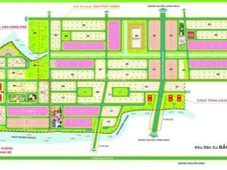 Đất kdc phú xuân  vạn phát hưng, nhà bè. view kênh dt 240m2, giá 52tr