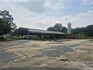 Cho thuê ngay kho, bãi 9800m2 phú cát, quốc oai hà nội, trạm trộn bê tông chính chủ