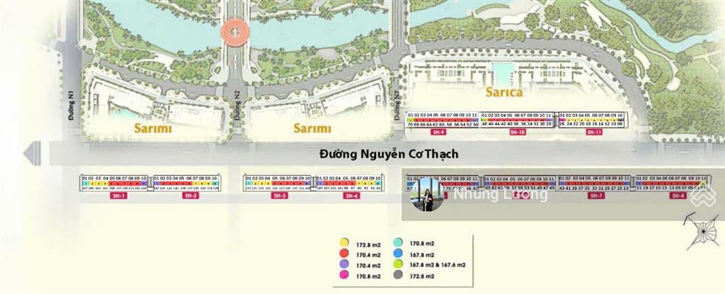 Bán nhà mt đường nguyễn cơ thạch kđt thủ thiêm, 7.1m x 24m, hầm + 5 tầng  175 tỷ, sổ riêng