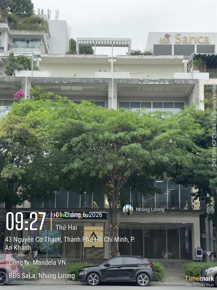 Cho thuê mặt bằng shophouse sala 1000 m² giá 250 triệu, hầm + 5 tầng, có nội thất đầy đủ
