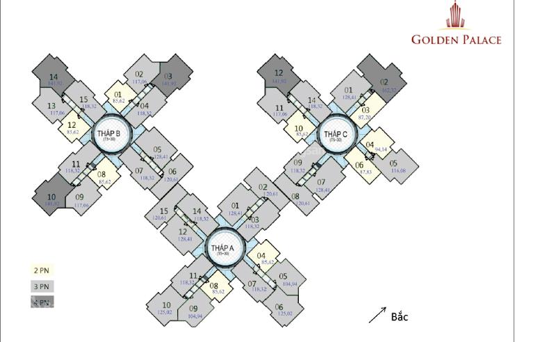 Bán gấp căn hộ 162m2 4pn 3wc full đồ tại chung cư golden palace  0985 814 *** em huynh