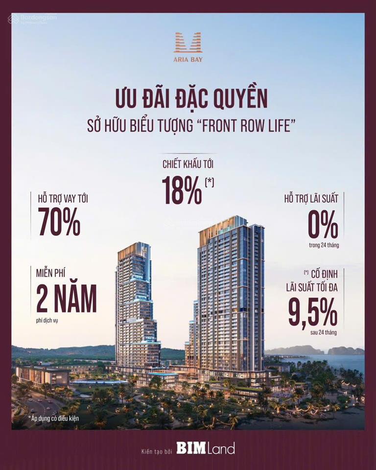 Bán căn hộ aria bay tower hạ long vị trí vàng bên biển, chỉ 3 tỷ/căn
