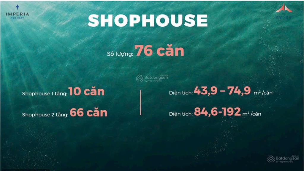 Nhận booking shop khối đế imperia holiday vị trí đẹp, tiềm năng kinh doanh
