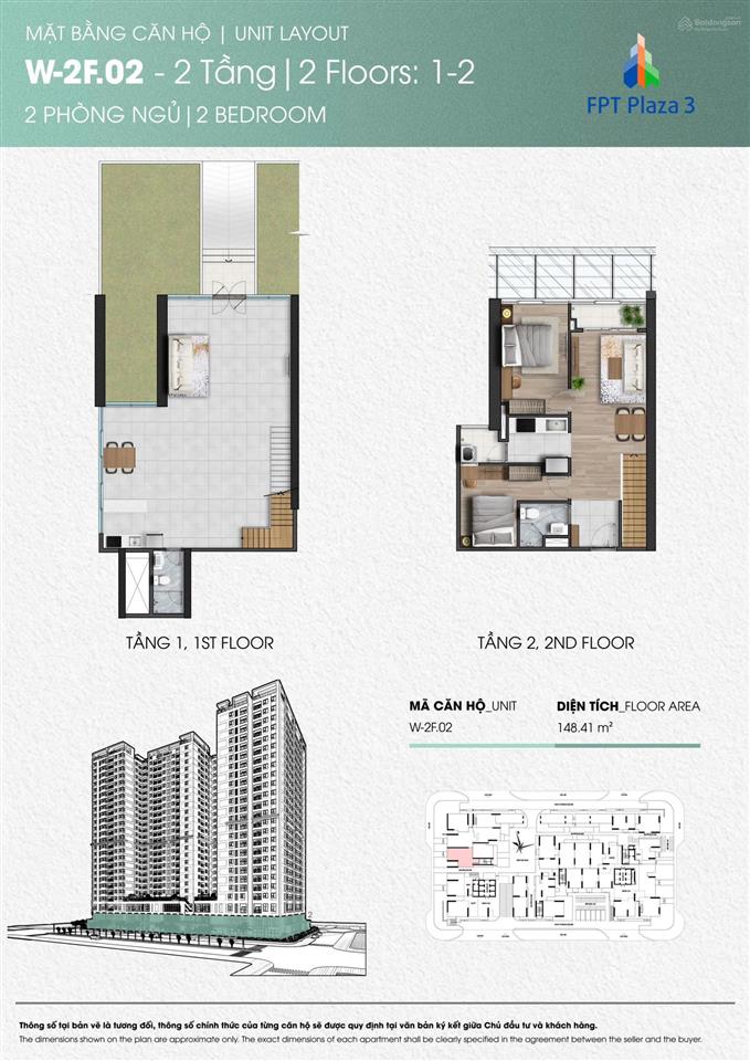 Bán căn hộ shophouse thông tầng fpt plaza 3 đà nẵng 148m2 giá chỉ 43tr/m2