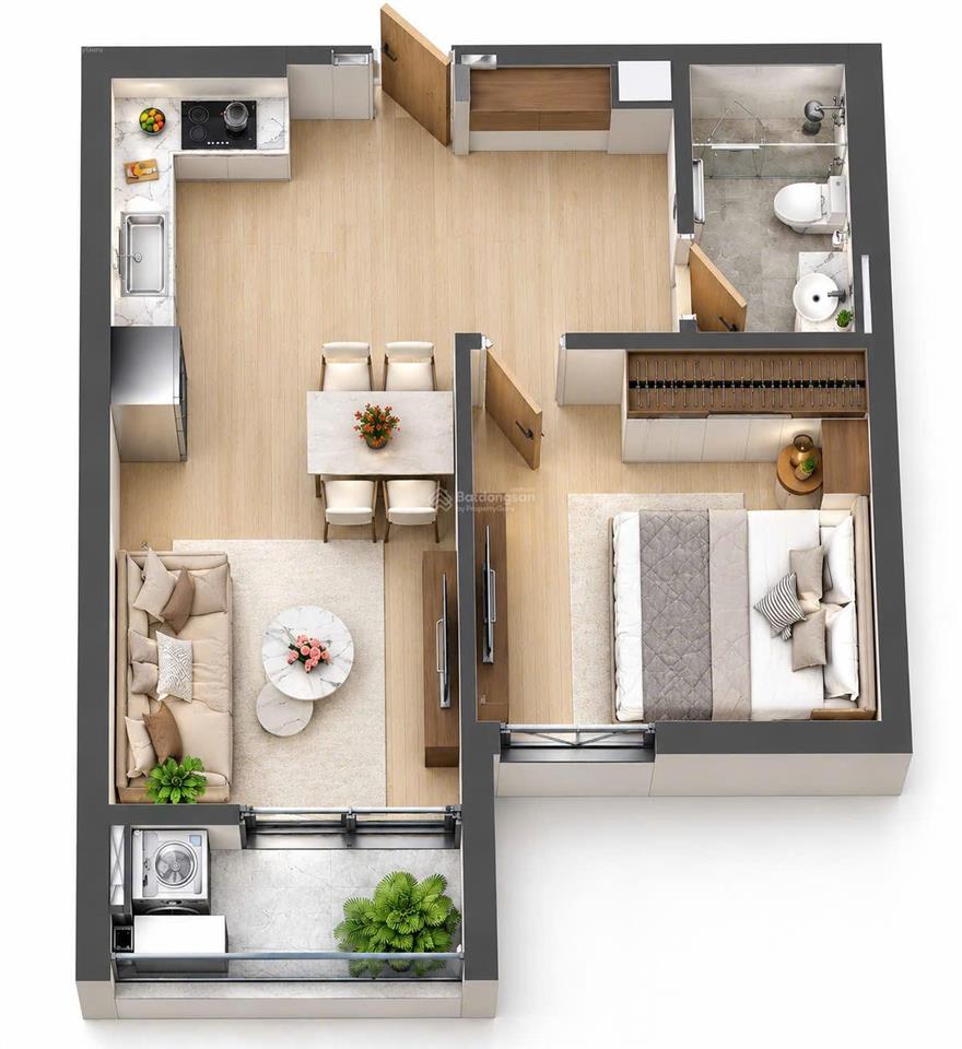 Bán căn hộ chung cư 1 pn + fpt plaza 4 giá chỉ 2,35 tỷ tầng cao