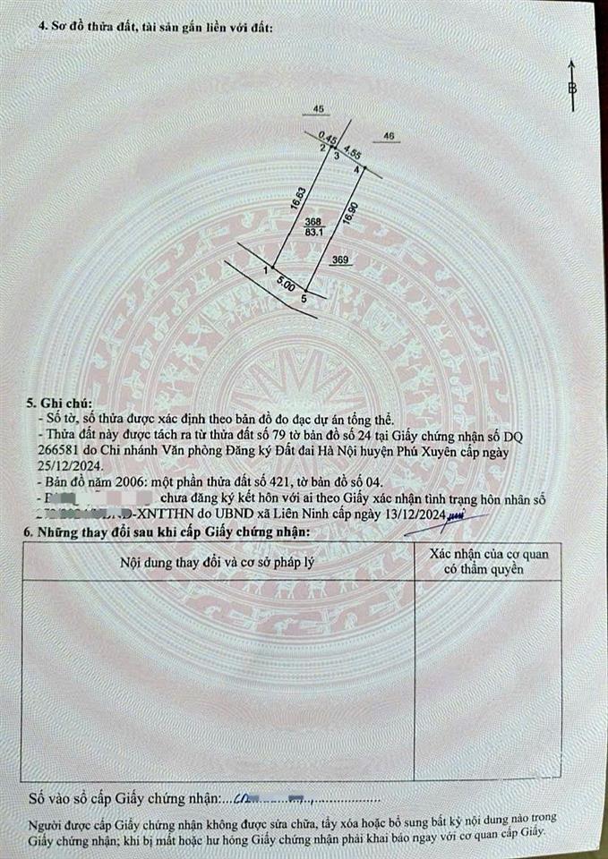 Bán lô 83.1m2 đất đa chất, đại xuyên  hà nội