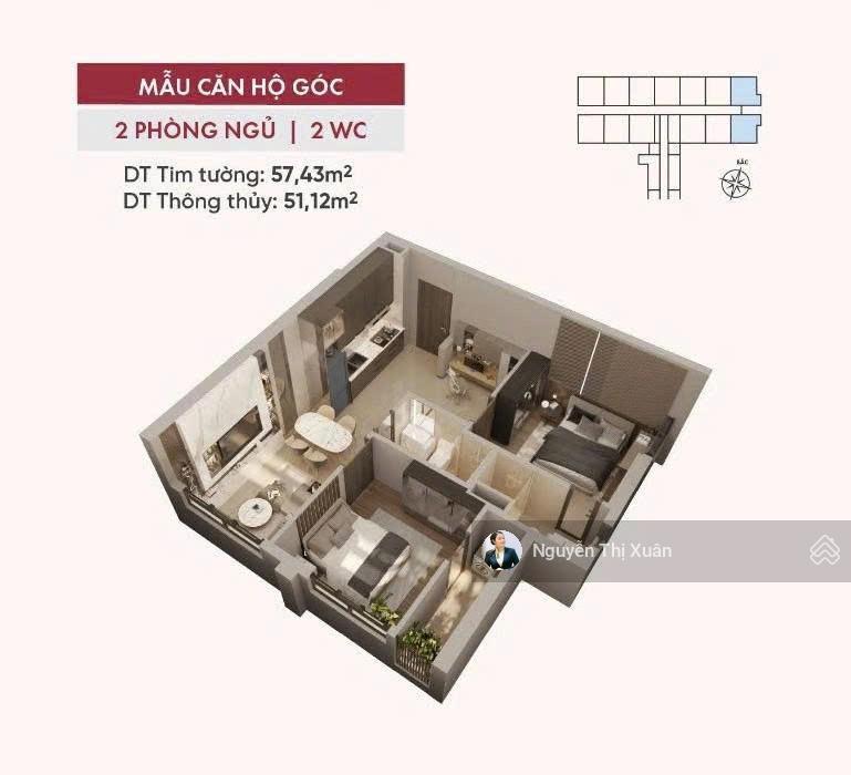 Căn view sông 2pn  2wc đối diện aeon mall biên hòa, thanh toán chỉ 430tr ký hđmb, q3/2027 nhận nhà