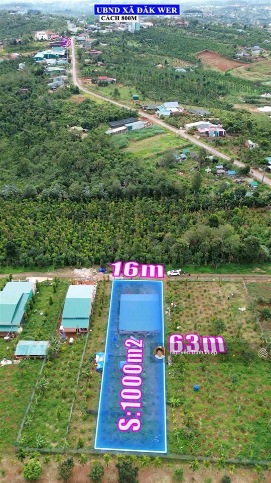 Bán 1000m2 đất sẵn nhà cấp 4 mới xây  khu dân cư  800 triệu, gần trường chợ, tt hành chính