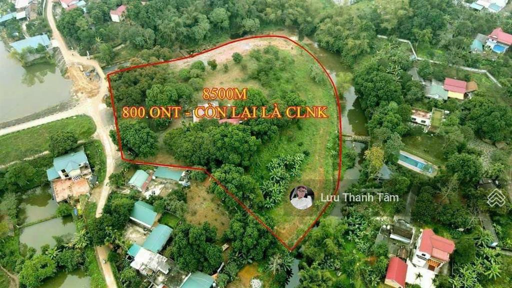 Chuyển nhượng siêu phẩm có bám suối to quanh đất tại lương sơn, hòa bình, dt 8428m2/800m2 thổ cư