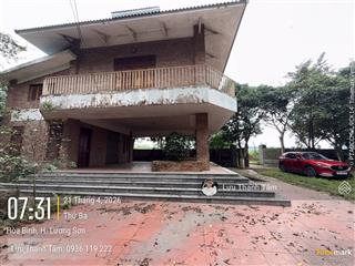 Cần bán lô đất có nhà sẵn tại cư yên lương sơn hòa bình diện tích 4.200m bám hồ tay chạm nước