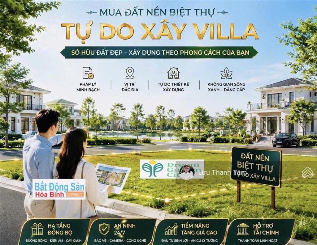 Bán lô ngoại giao dự án dream garden city nhuận trạch lương sơn hòa bình. 150m2, mt 7,9m
