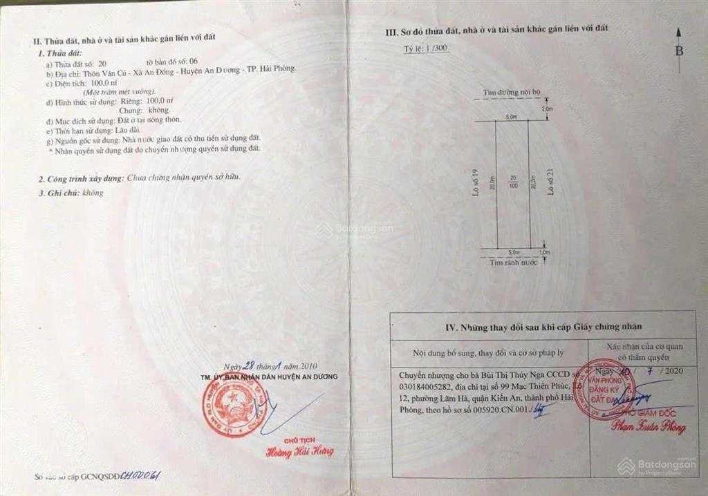 Bán 100m² khu chung cư văn cú an đồng  an dương giá đầu tư 2,58 tỷ