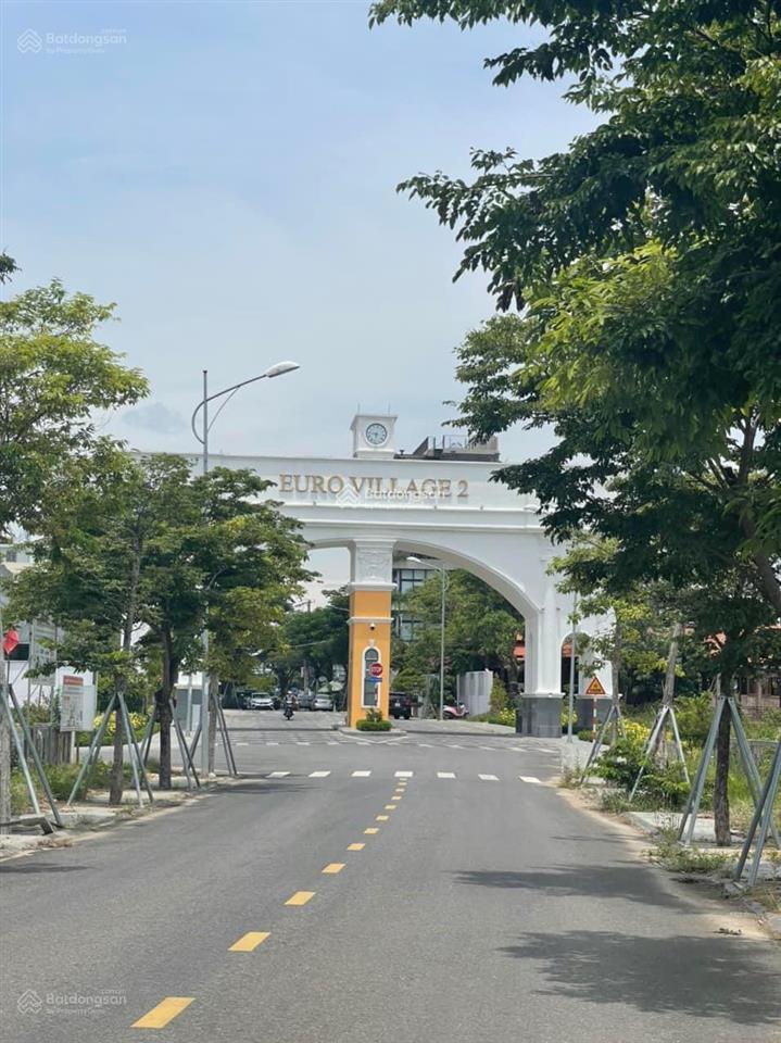 Bán cặp đất biệt thự lưng kênh khu euro village 2, giá tốt nhất khu vực còn sót lại, giá 8x tr/m2