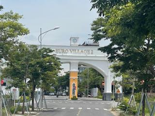 Bán cặp đất biệt thự lưng kênh khu euro village 2, giá tốt nhất khu vực còn sót lại, giá 8x tr/m2