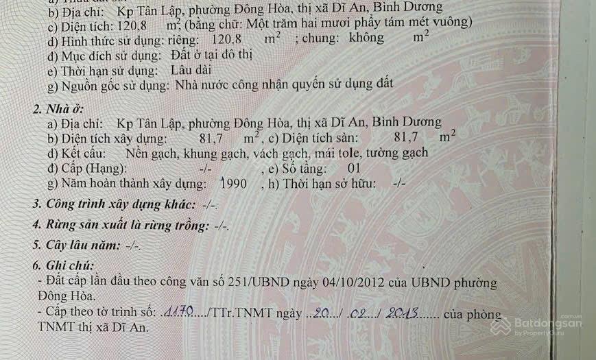 Bán đất kp tân lập, làng đh qg, phường đông hoà, thành phố hcm