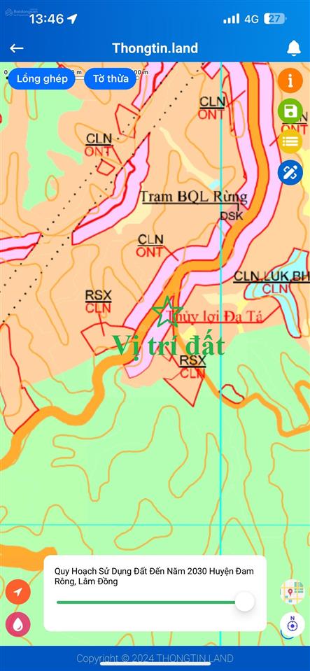 Dt 9.536m2 mặt tiền quốc lộ 27, lâm đồng