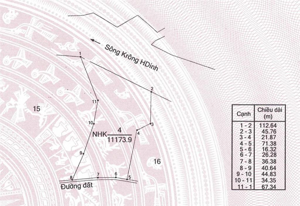 Hơn 1,1 hecta đất giáp sông lớn tại daklak