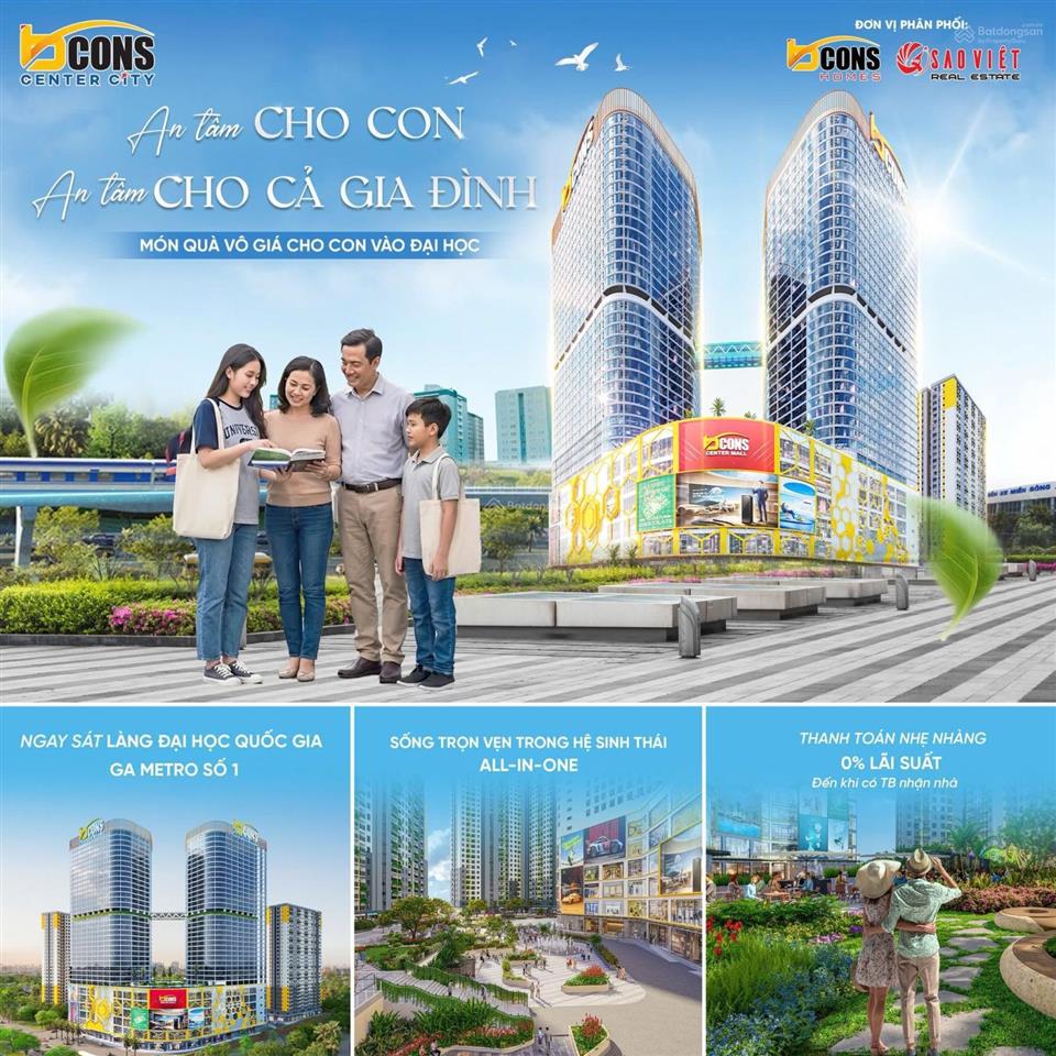 Bán căn hộ chung cư bcons center city, giá tốt 2,7 tỷ, 50m2, ở dĩ an, bình dương